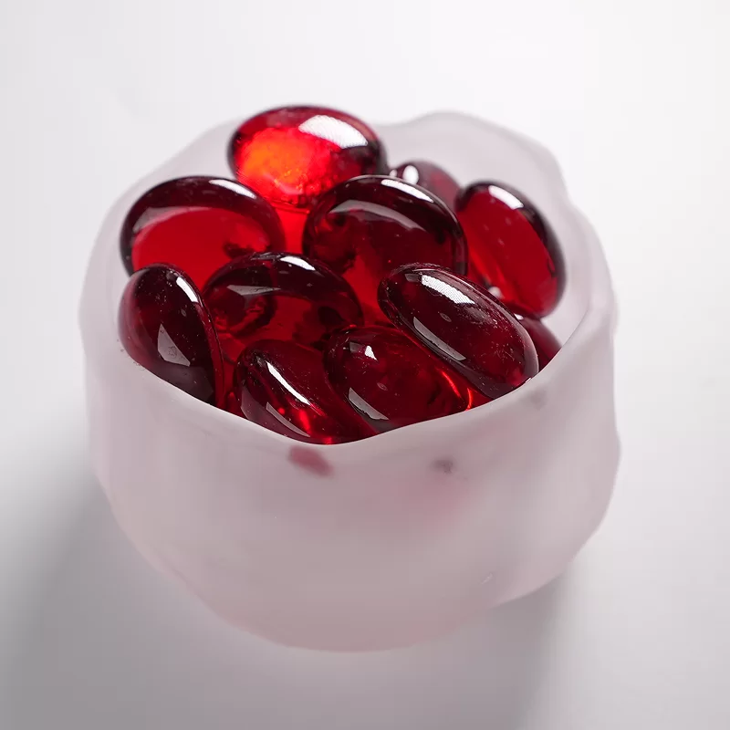 Pierre de noix de cajou en verre, perles plates en verre utilisées pour la décoration