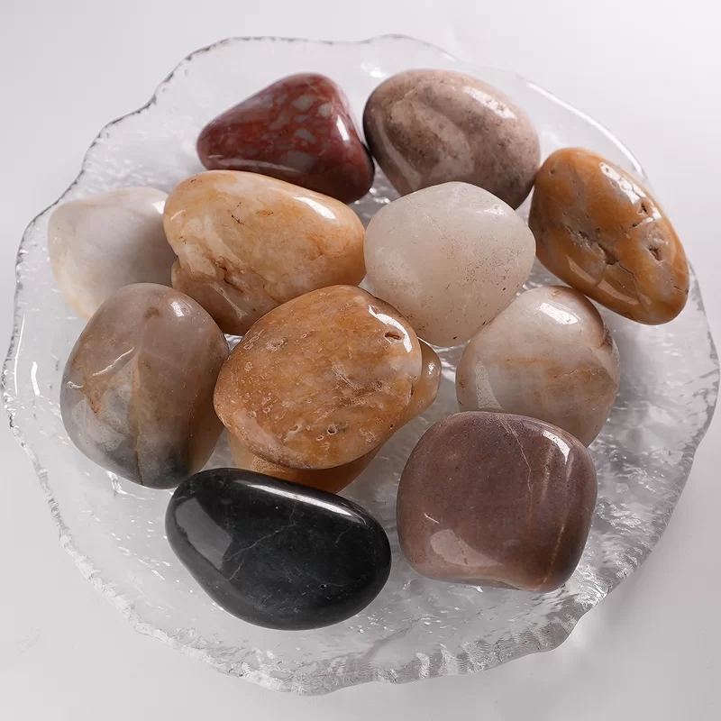 Pierres naturelles colorées/blanches/noires/jaunes de galets pour l’aménagement paysager de parc